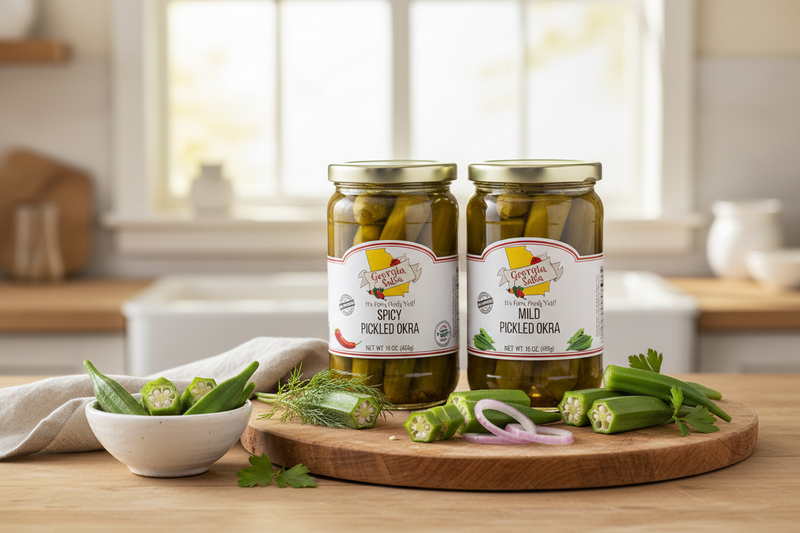 Georgia Salsa Pickled Okra Lifestyle Photo