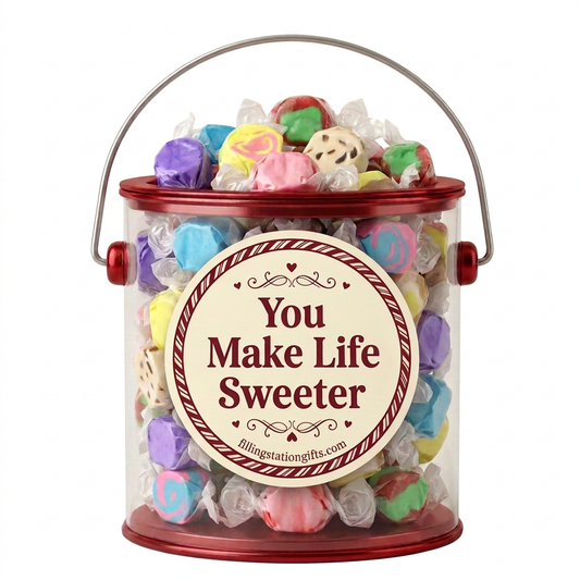 You Make Life Sweeter Taffy Gift Bucket - Assorted